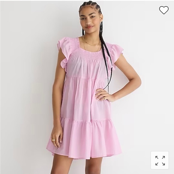 J. Crew Flutter Sleeve Voile Mini Dress in White Large - Picture 12 of 12